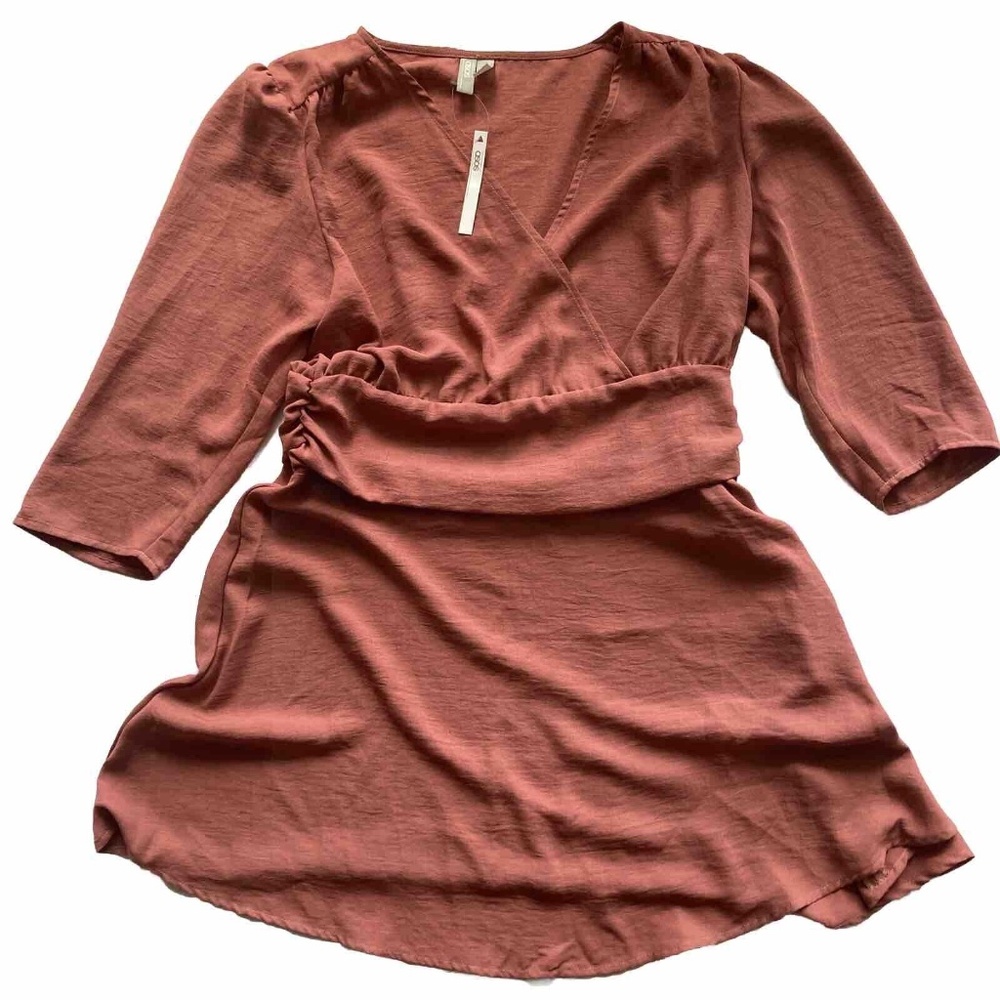 Asos Women's Size 10 Pink V-Neck Polyester Mini Dress